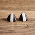 Black and White Triangle 1980's earrings