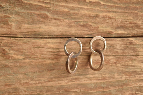 Double Hoop Sterling Earrings