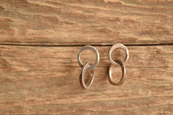 Double Hoop Sterling Earrings