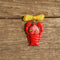 Plastic Heart Lobster Dangle Brooch