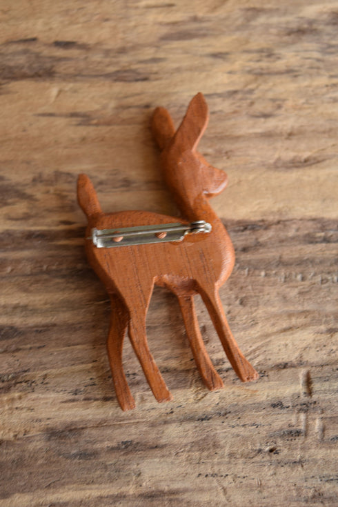 Wood Fawn Brooch