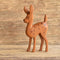 Wooden vintage baby deer brooch