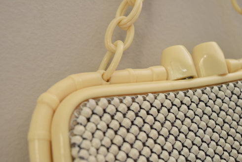 1940's Bamboo Clasp Whiting and Davis Alumesh Bag