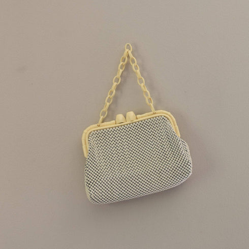 1940's Bamboo Clasp Whiting and Davis Alumesh Bag