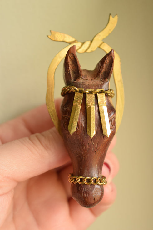 Horse Head Brooch - 1940's Vintage