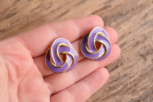 Purple Knot Earrings
