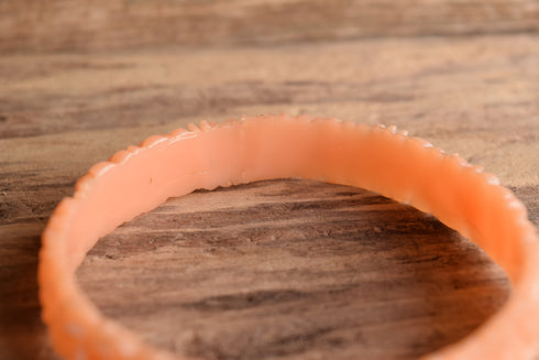 Orange Cream Flower Bangle