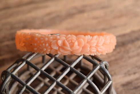 Orange Cream Flower Bangle