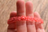 Thin Coral Celluloid Floral Bangle