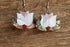 Lotus Shell Inlay Dangle Earrings