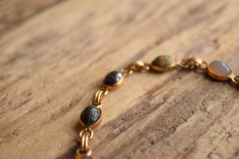 Tiny Scarab Bracelet 12 K GF