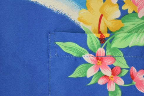 Blue Hawaiian Shirt - Medium