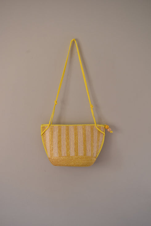 Sunshine Yellow Woven Crossbody bag