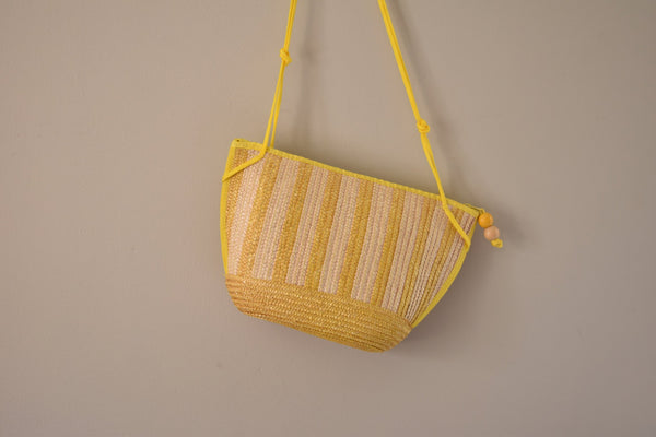 Sunshine Yellow Woven Crossbody bag