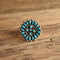 Turquoise Cluster Ring - Size 10 Signed Native Ring