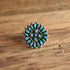 Turquoise Cluster Ring - Size 10 Signed Native Ring