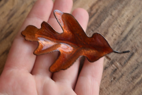 White Oak Leaf Brooch