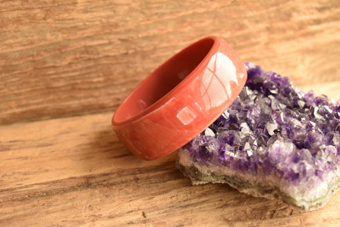 Blood Orange, Dark Coral Plastic Bangle