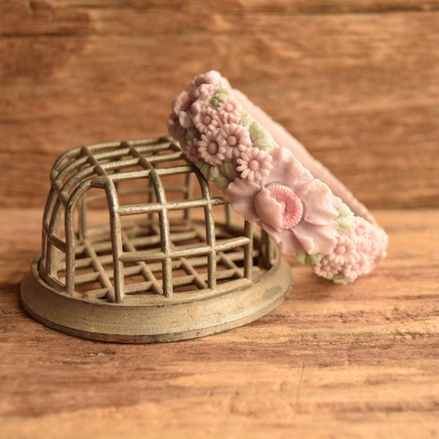 Purple molded plastic vintage bangle bracelet