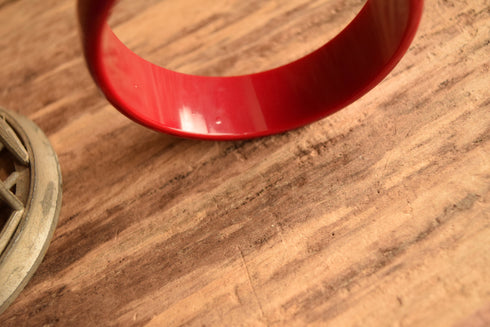 Cherry Red Plastic Bangle