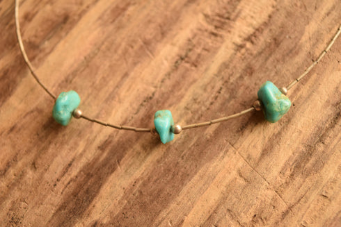 Three Stone Turquoise Choker