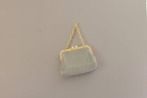 1940's Bamboo Clasp Whiting and Davis Alumesh Bag