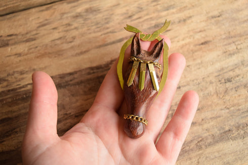Horse Head Brooch - 1940's Vintage