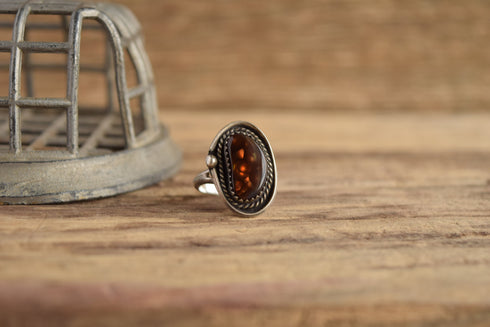 Fire Agate Ring Size 7