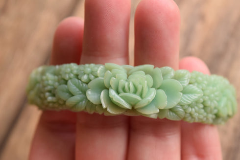 Green Floral Bangle
