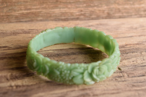Green Floral Bangle