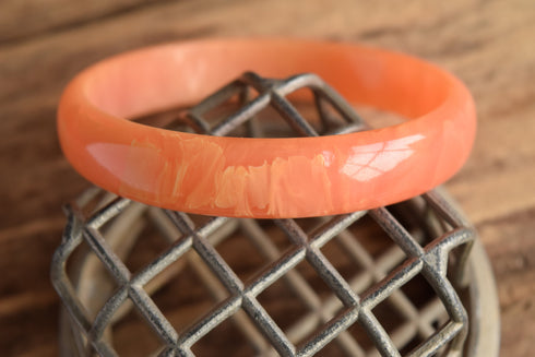 Peach Pink Bakelite Bangle