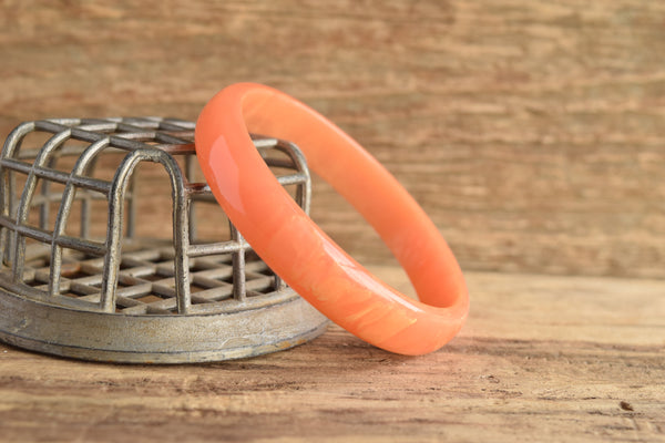 Peach Pink Bakelite Bangle