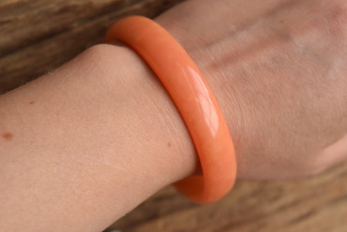 Peach Pink Bakelite Bangle