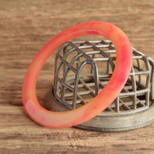 Pink Flying Saucer Tequila Sunrise Bakelite Bangle