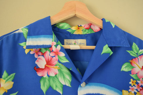 Blue Hawaiian Shirt - Medium