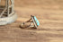 Turquoise Size 6 Ring - Signed Navajo Ring