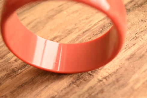 Blood Orange, Dark Coral Plastic Bangle