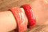 Blood Orange, Dark Coral Plastic Bangle
