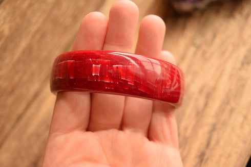Cherry Red Plastic Bangle
