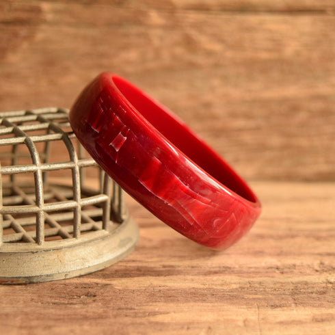 Cherry Red Plastic Bangle