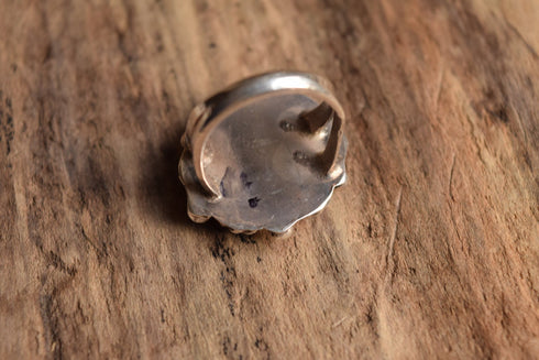 Size 5 Coral Native American Ring