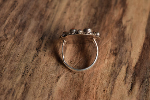 Size 5 Coral Native American Ring