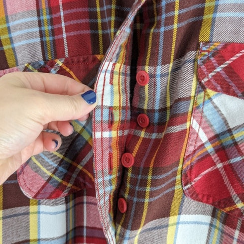 Duluth Trading Co Red Plaid Flannel - Medium
