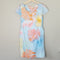 Blue Molly Bracken Dress with Crane and tropical leaves
