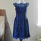 Nanette Lepore Blue Black Lace Dress Picasso Moon