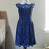 Nanette Lepore Blue Black Lace Dress Picasso Moon