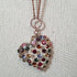Betsey Johnson Clear Plastic Rhinestone Heart Necklace